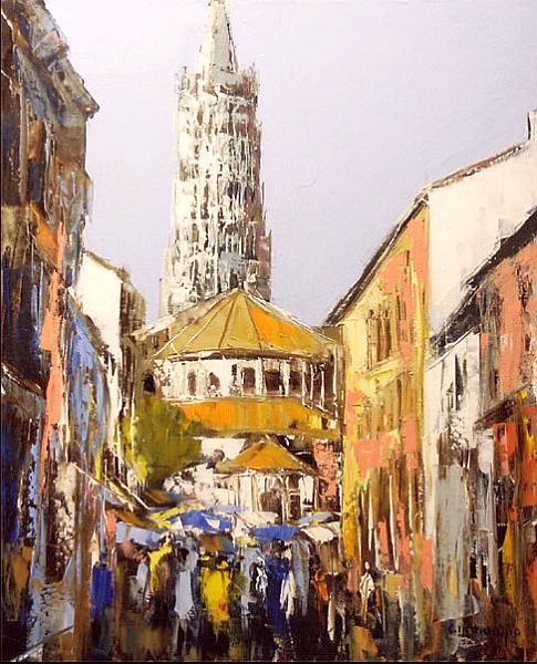 Vue de St-Sernin par C&eacute;lestin Messagio