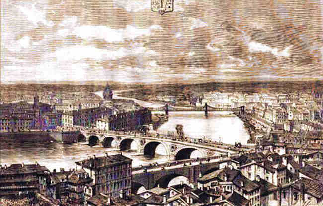 Vue de Toulouse, la Garonne, le Pont Neuf, par Hubert Clerget