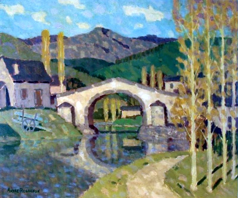 pont romain sousle soleil de l'Ariege par Albert Regagnon