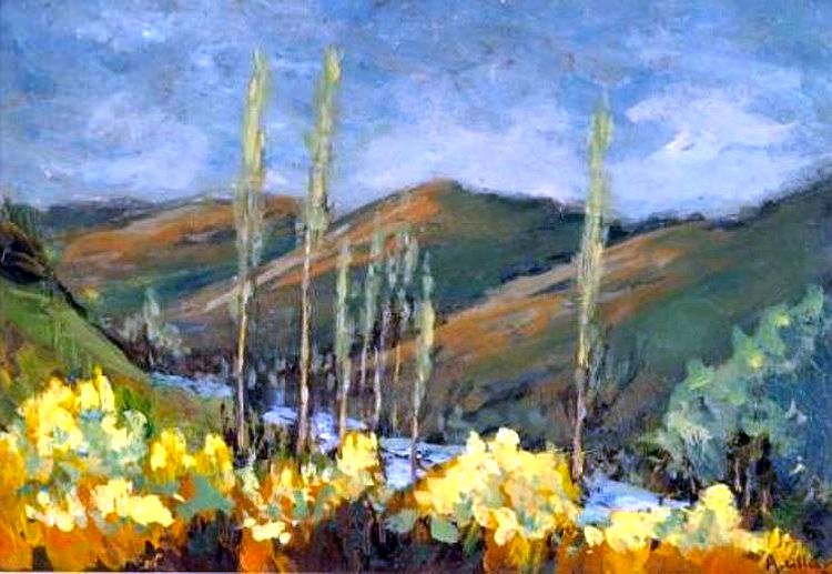 Paysage de l'Aveyron par Eug&egrave;ne Viala