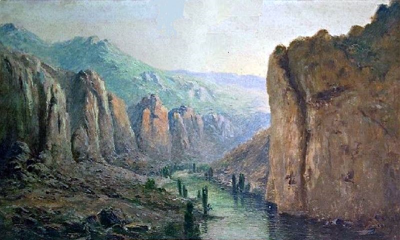 Vall&eacute;e du Lot pr&egrave;s de Rodez par Eug&egrave;ne Viala