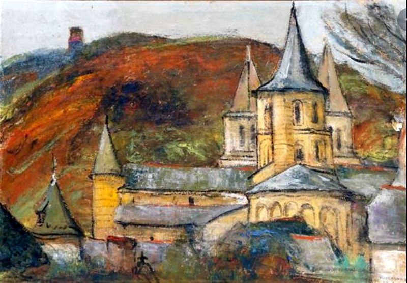 Abbatiale de Conques par Charles Ren&eacute; Bellanger 