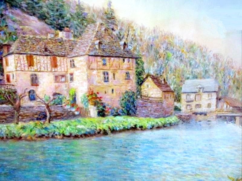 Moulin sur le chemin de Conques par Louise Ren&eacute;