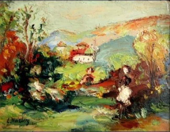 Entraygues sur Tuy&egrave;re, l'arbre jaune par L&eacute;on Weissberg