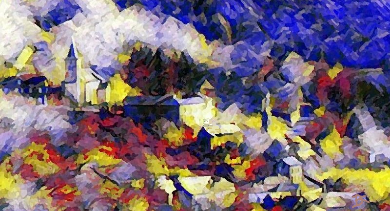 Saint Just sur Viaur, l'&eacute;glise et le prieur&eacute; par Dan Kopel