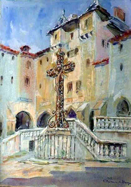 Le calvaire &agrave; Villefranche de Rouergue par Blanche de la M&eacute;nardi&egrave;re