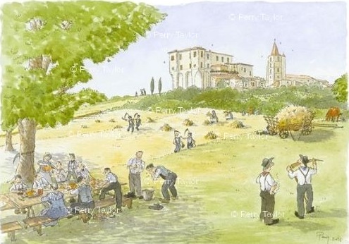 Moissons chateau de Lavardens par Perry Taylor