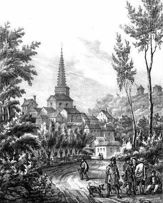Manciet dans le Gers, litho XIXe