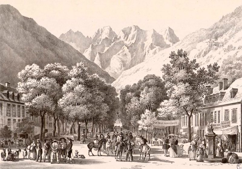 Bains de Bagn&egrave;res de Luchon par Joseph Latour