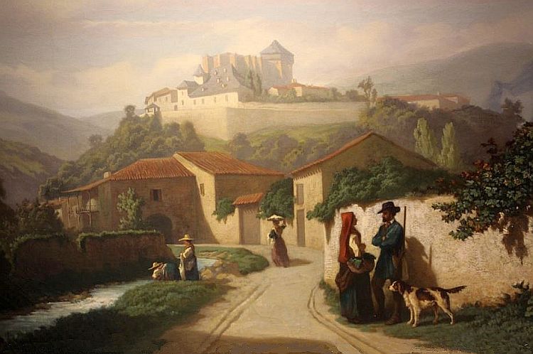 Vue de St-Bertrand de Comminges par Louis Sancet