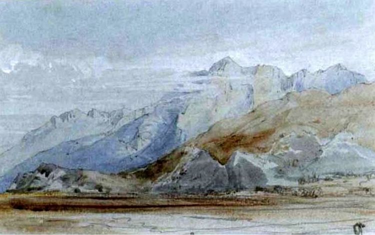 Vue des Huates Pyr&eacute;n&eacute;es, la vall&eacute;e d'Ossau by William Callow