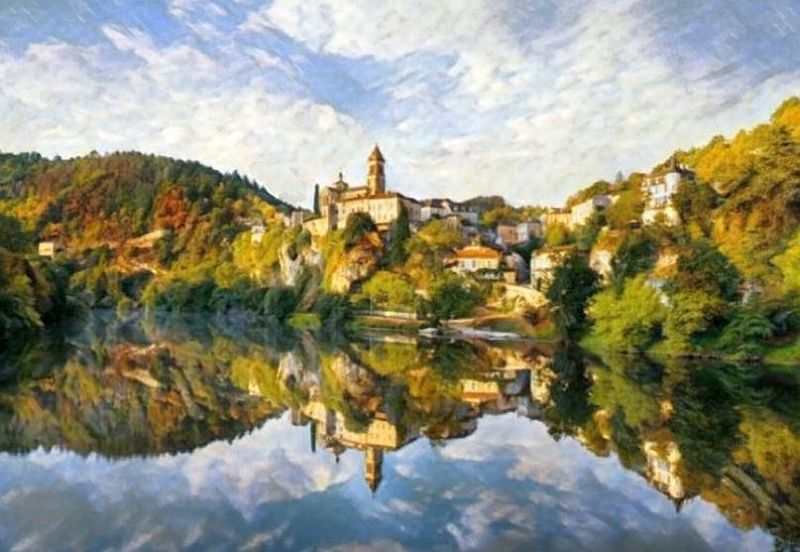Albas, reflets sur le Lot  par Dan Kopel