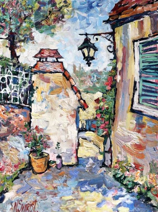 Street in Loubressac by Nicolai Ostapenco