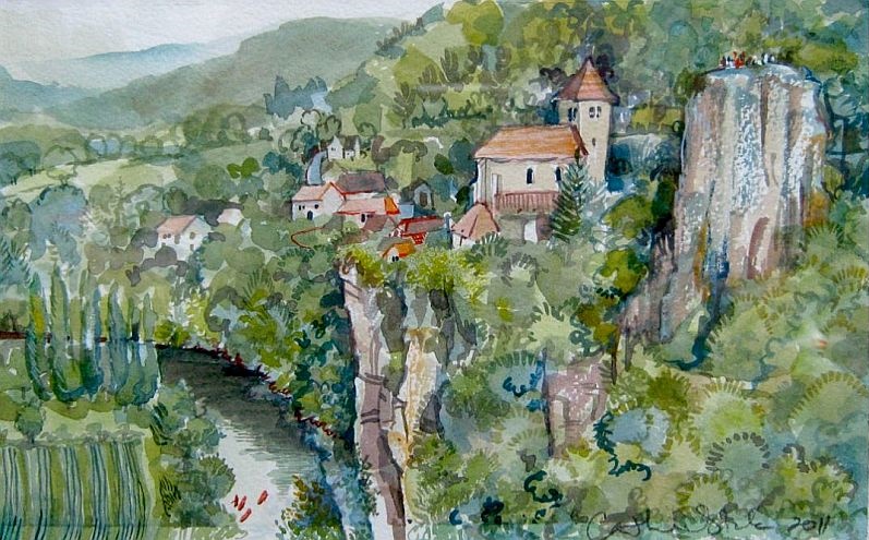 St-Cirq Lapopie by Catherine Stock