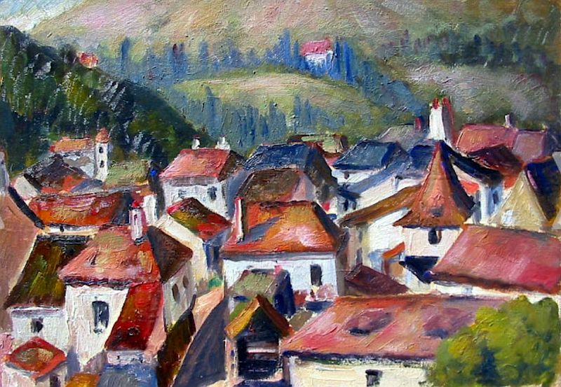 Paysage du Quercy par Marcelle Bergerol-Cahen