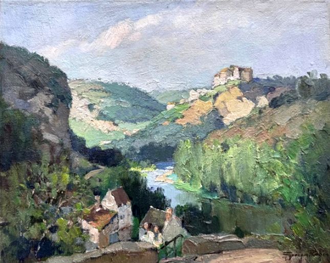 L'Aveyron &agrave; Bruniquel par Georges Charles Robin