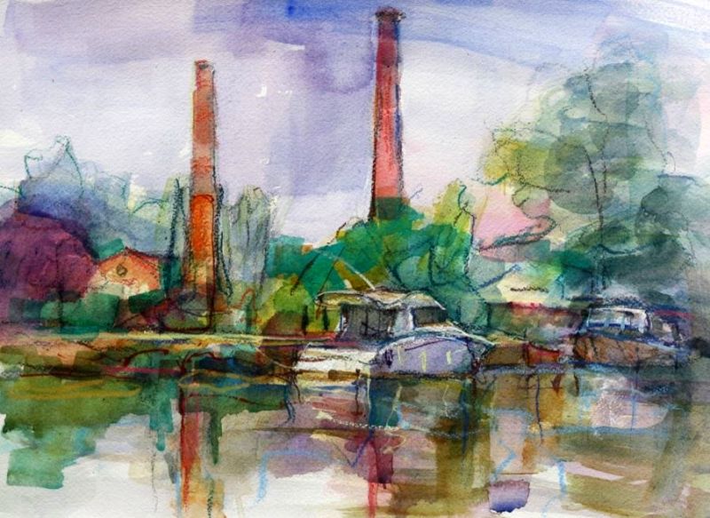 Chemin&eacute;es d'usine &agrave; Montech par B Maryl