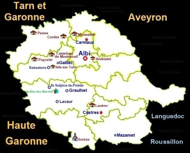 Carte du Tarn