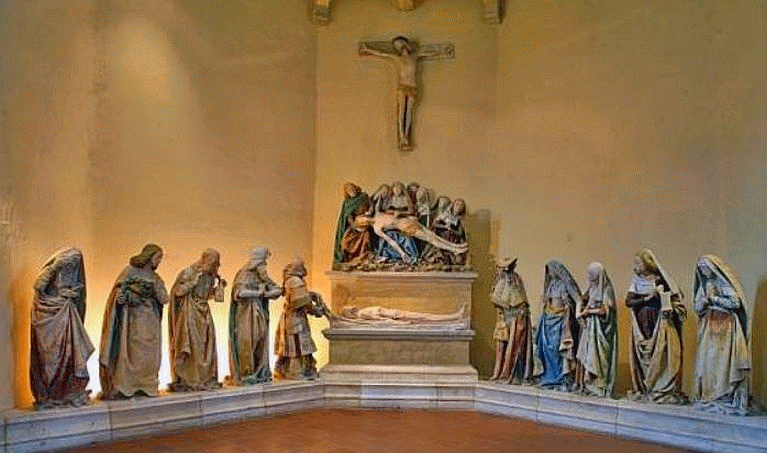 Mise au tombeau chapelle de Monesti&egrave;s