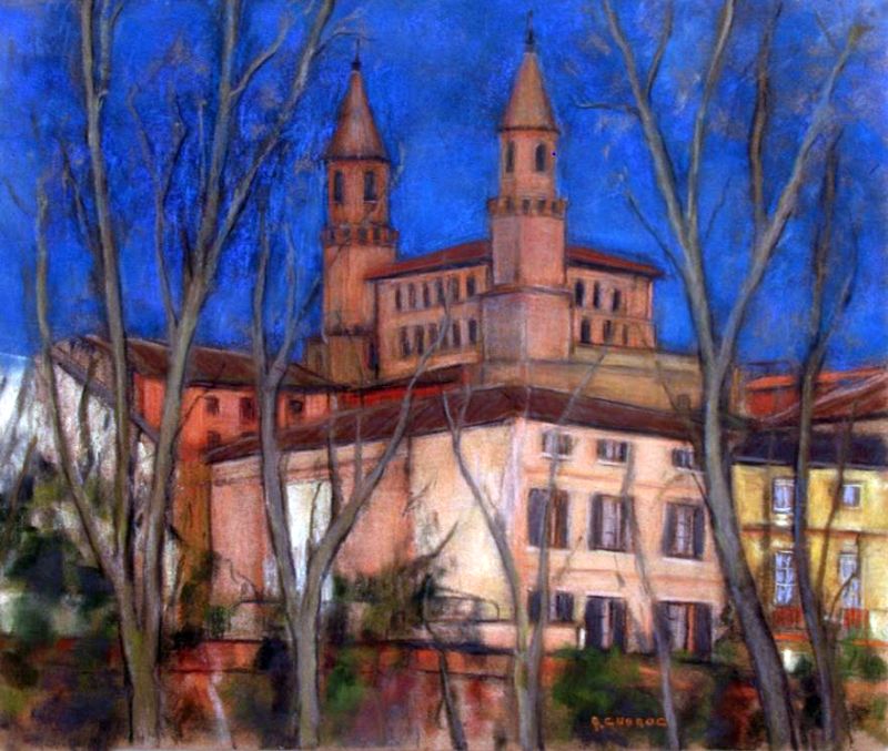 Notre-Dame du Bourg et maisons &agrave; Rabastens par Annette Cunnac