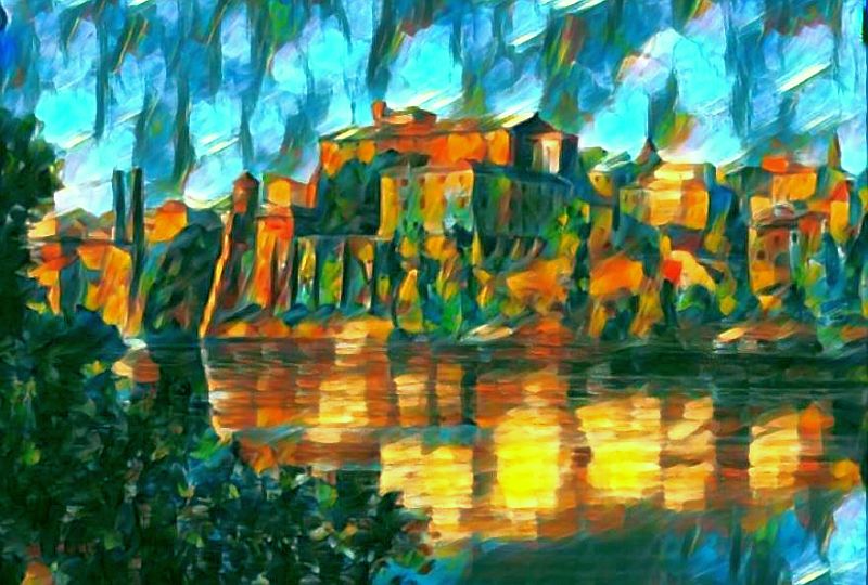 Reflets sur le Tarn &agrave; Rabastens par Dan Kopel