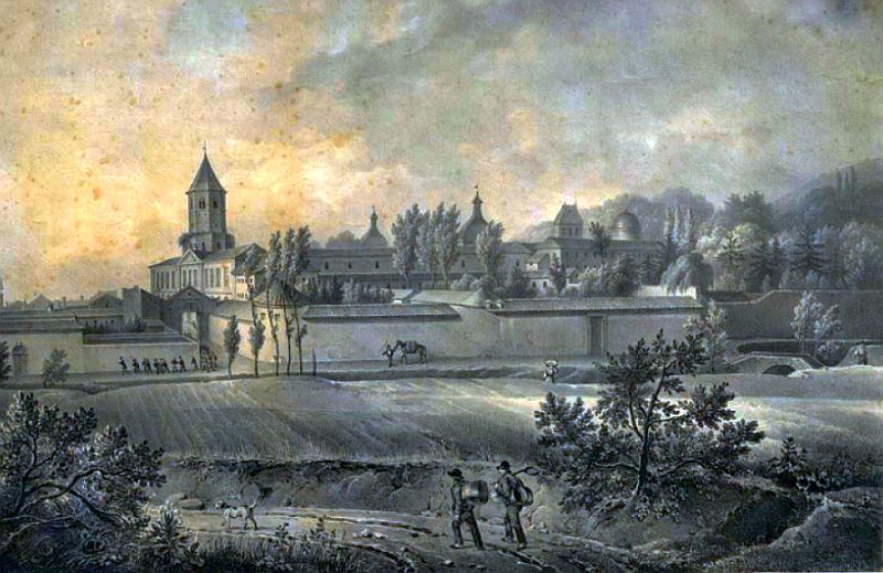 Vue ancienne abbaye de Sor&egrave;ze