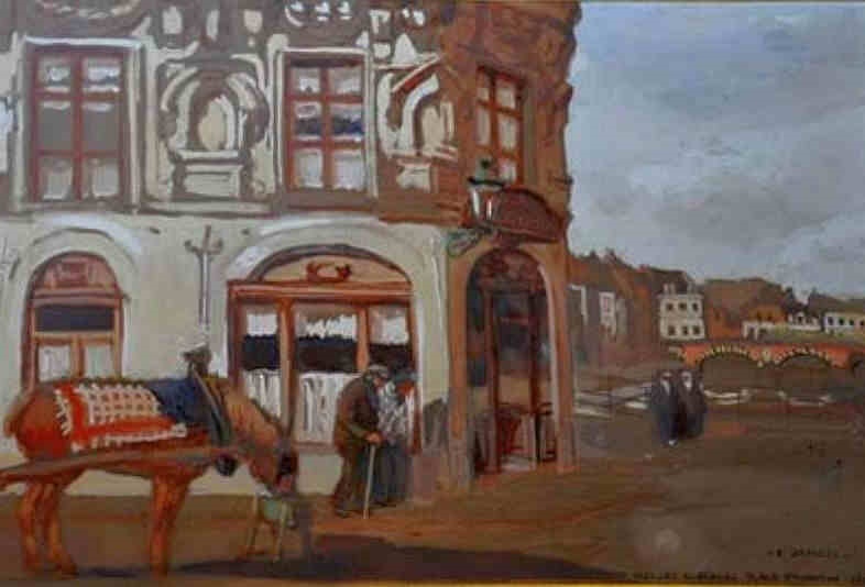 Vieille auberge plce St-Martin &agrave; Lille par Edmond Jamois