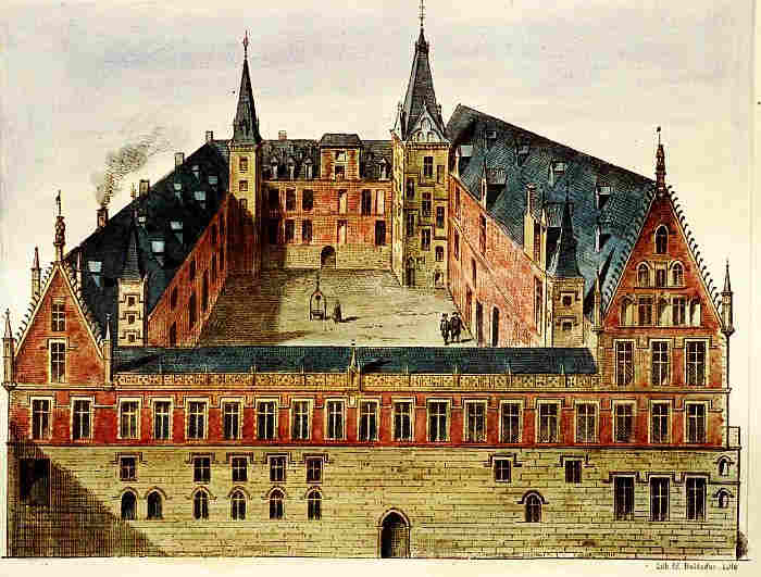 Palais Rihour &agrave; Lille  au 17e si&egrave;cle