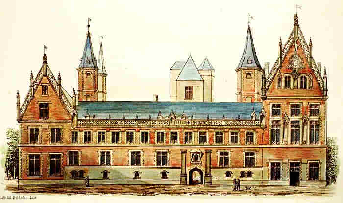 Palais Rihour &agrave; Lille  au 17e si&egrave;cle