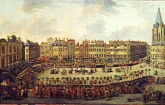 procession sur la Grand Place de Lille par Watteau