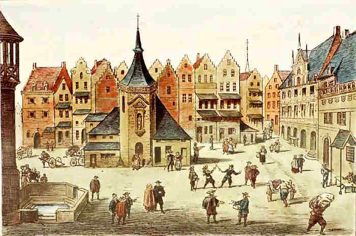 La  vieille place de Lille au 16e si&egrave;cle par Joachim Patinier
