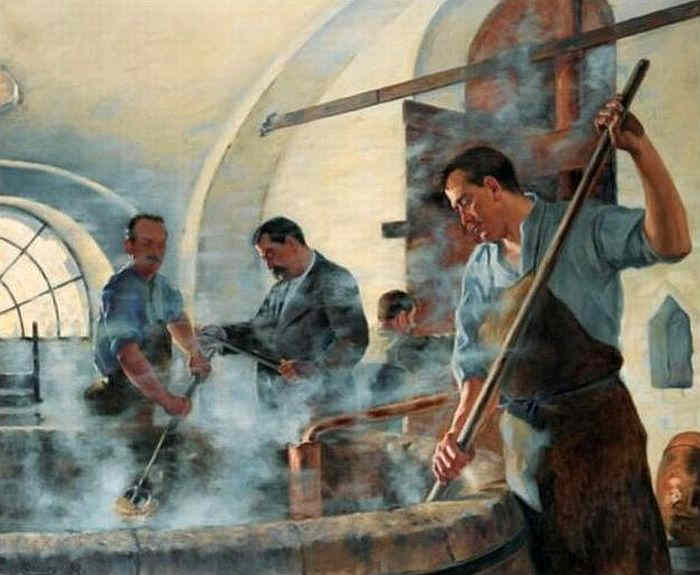 tableau les brasseurs &agrave; B&eacute;thancourt par Eug&egrave;ne Decisy