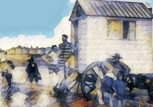 Anciens chalets plage Calais par Dan Kopel