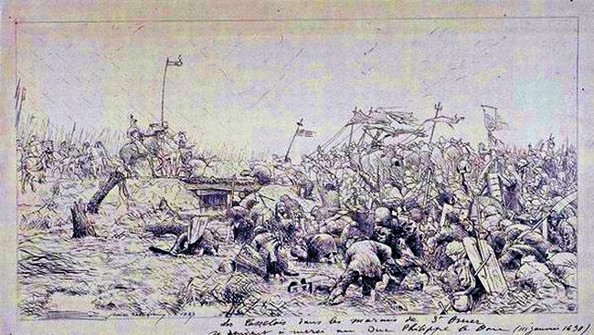 Reddition des Casselois devant Philippe le Bon par Francis Tattegrain