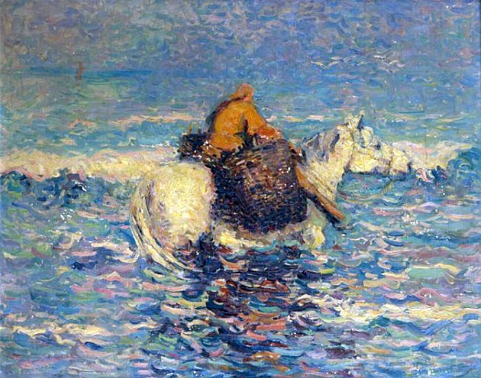 pecheur de crevettes en mer du nord- par ean eeckhoudt.