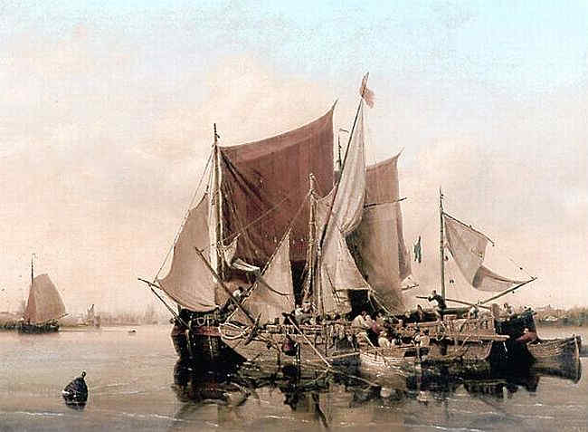 Voiliers sur l'Escaut par Louis Garneray