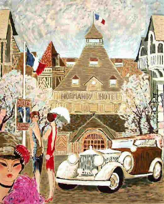 El&eacute;gantes devant l'h&ocirc;tel Normandy &agrave; Deauville  par Ramon Dilley