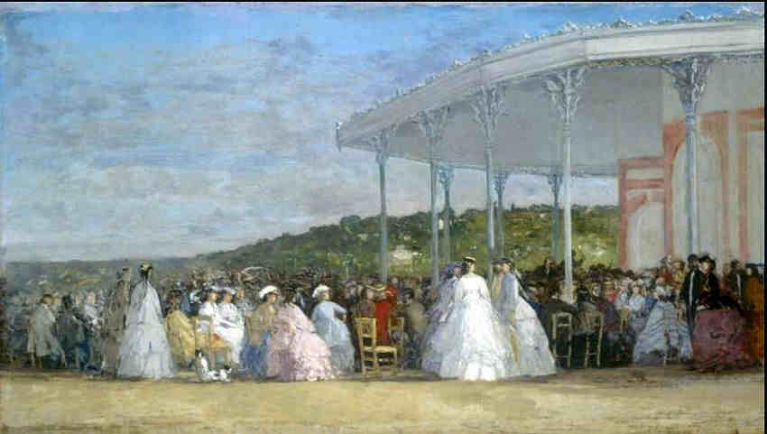 Concert au casino de Deauville par Eug&egrave;ne Boudin