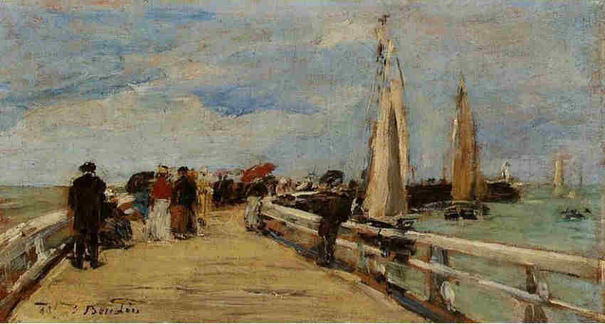 La jet&eacute;e &agrave; Deauville par Eug&egrave;ne Boudin