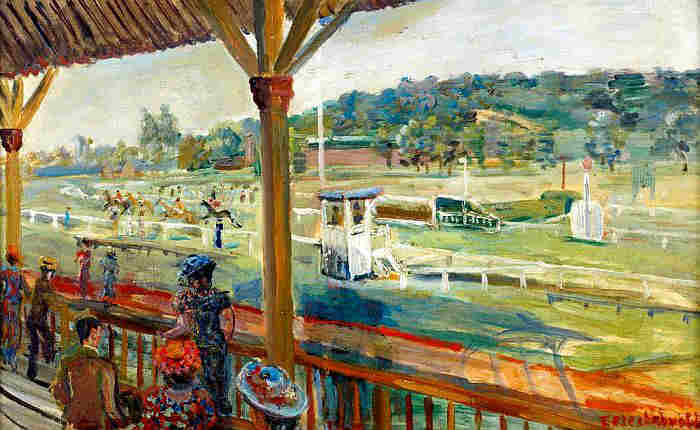Les courses &agrave; Deauville par  Constantin Terechkovitch