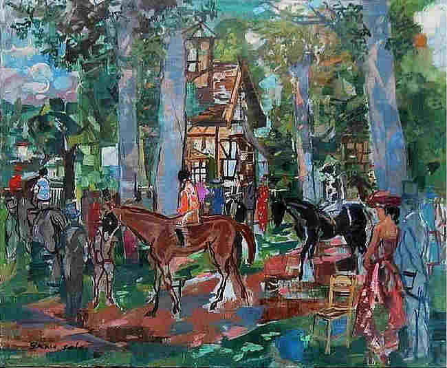 Paddock &agrave; Deauville par  Emilio Grau-Sala