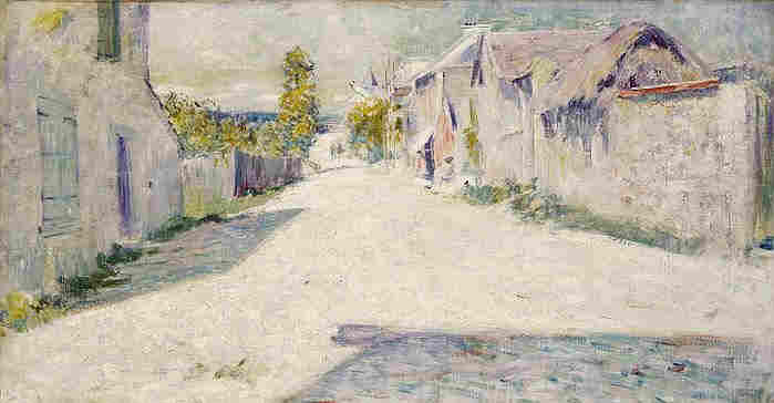 Route de l'ouest vers l'&eacute;glise &agrave; Giverny par Dawson Watson