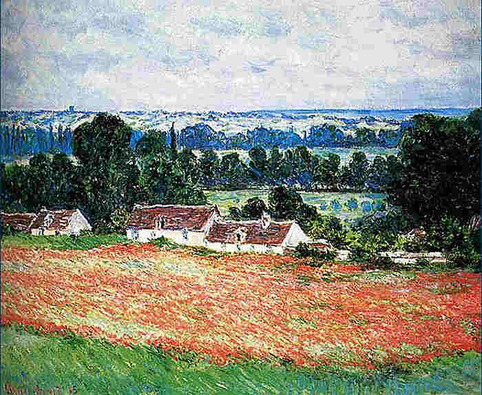 Champ de coquelicots &agrave; Giverny par Claude Monet