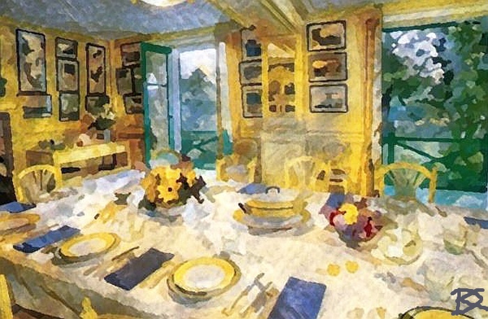 Salle &agrave; manger  de Monet &agrave; Giverny par Dan Kopel