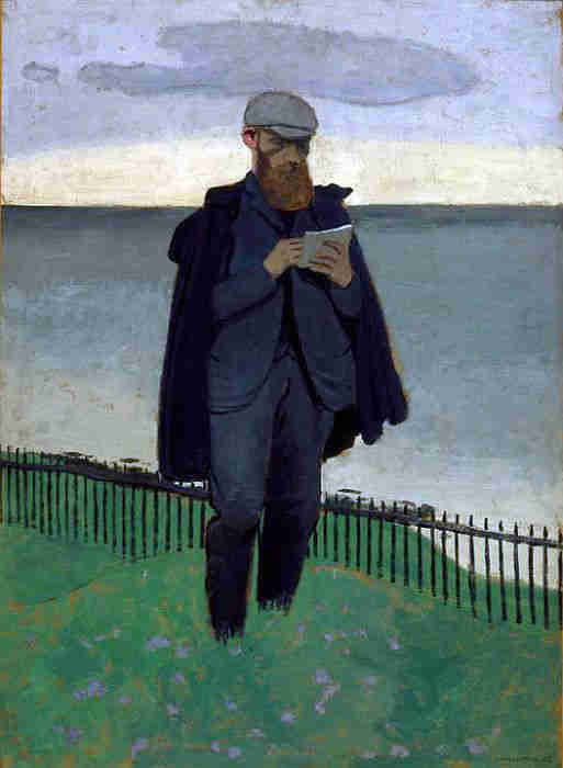 Edouard Vuillard dessinant &agrave; Honfleur  par F&eacute;lix Vallotton