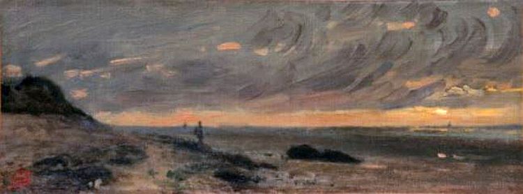 Honfleur, la tomb&eacute;e du jour par Adolphe F&eacute;lix Cals