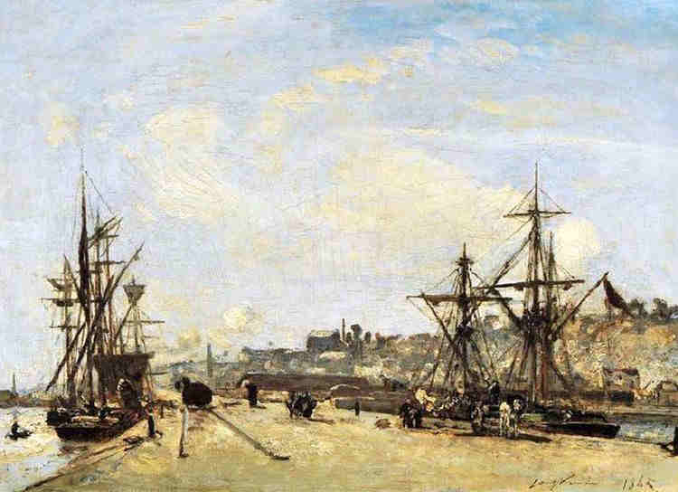 Le port au chemin de fer par Jongkind