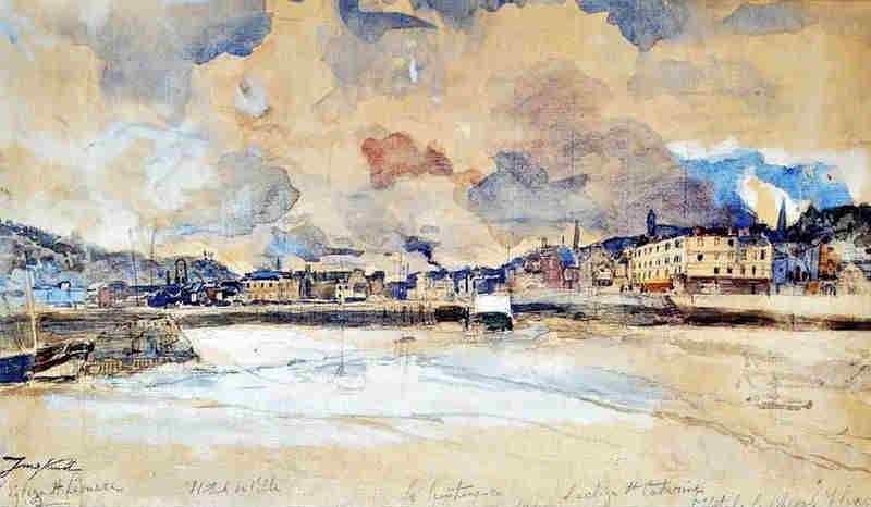 Honfleur, vue g&eacute;n&eacute;rale de l'estuaire  par Jongkind