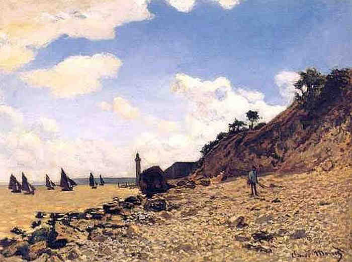La plage de Honfleur Claude Monet 