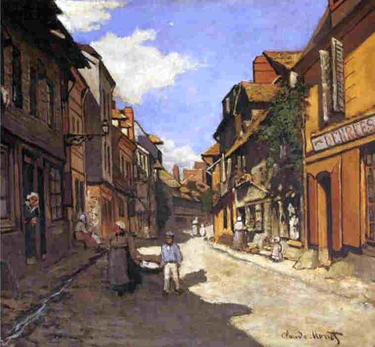 Rue de la Bavolle &agrave; Honfleur  par Claude Monet 